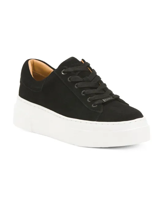 

Замшевые кроссовки Amanda на шнуровке Jslides, цвет Black Suede
