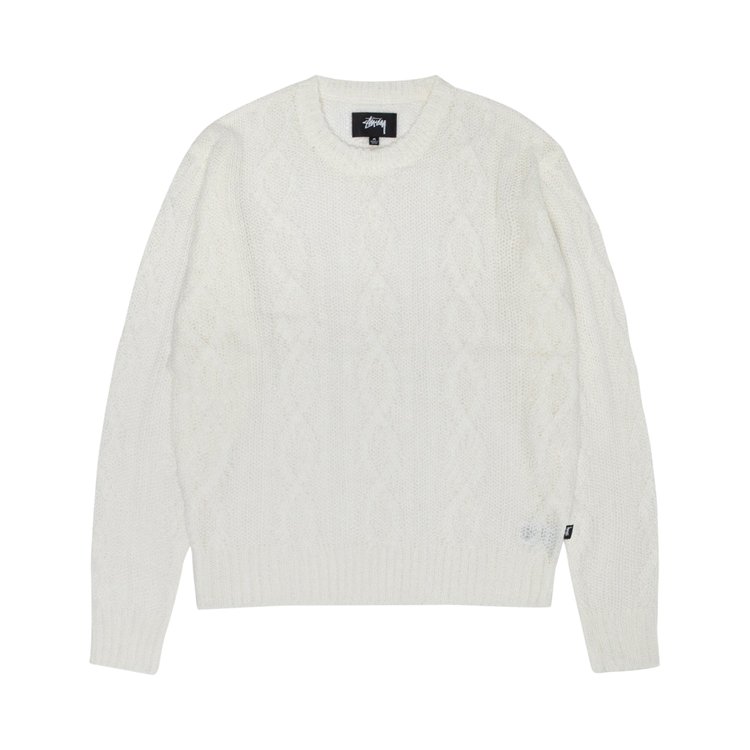 

Свитер Stussy Cable Loose Knit Sweater, белый