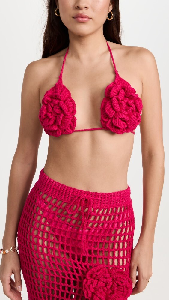 

Топ Elexiay Dara Crochet, розовый