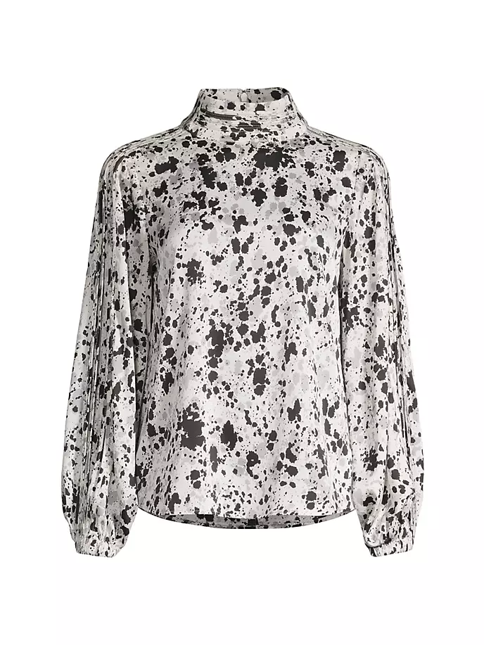 

Топ City Mist с зауженной отделкой и водолазкой Donna Karan New York, мультиколор