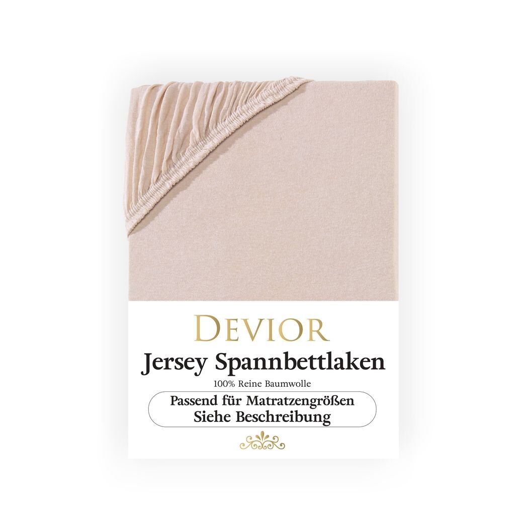 

Простыня Devior Jersey 90х200см - 100х200см простыня бежевого цвета 100% хлопок высота матраса до 22см резинка