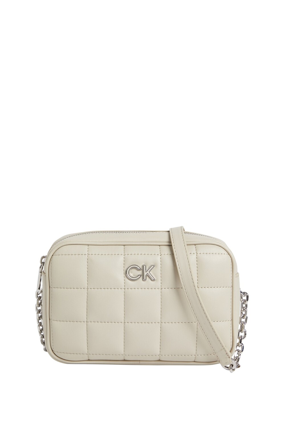 

Серая женская сумка на плечо 16x25x7 на молнии Calvin Klein, серый