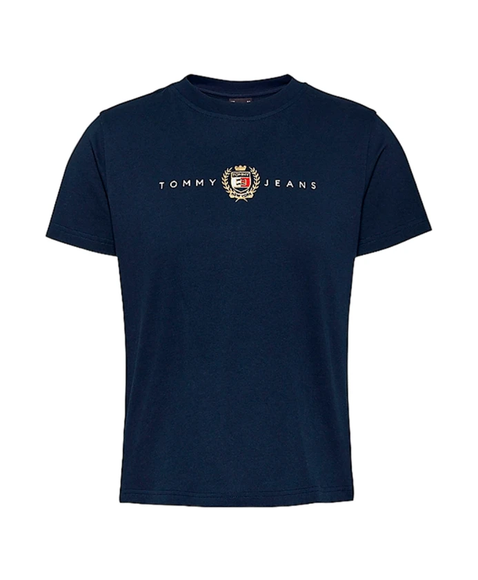 

Футболка с трикотажным воротником и короткими рукавами Tommy Hilfiger, синий