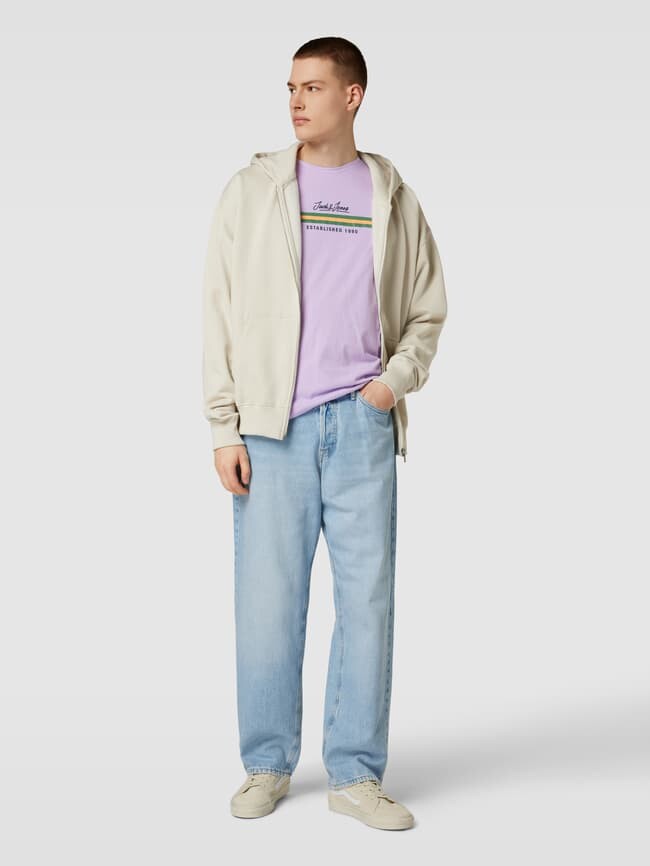 

футболка с круглым вырезом Jack & Jones, сирень