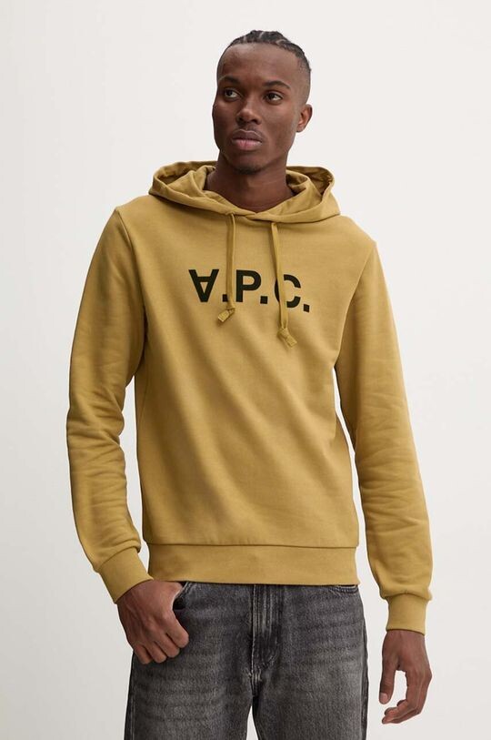 

Хлопковая толстовка с капюшоном стандарт grand vpc GOTS A.P.C., зеленый