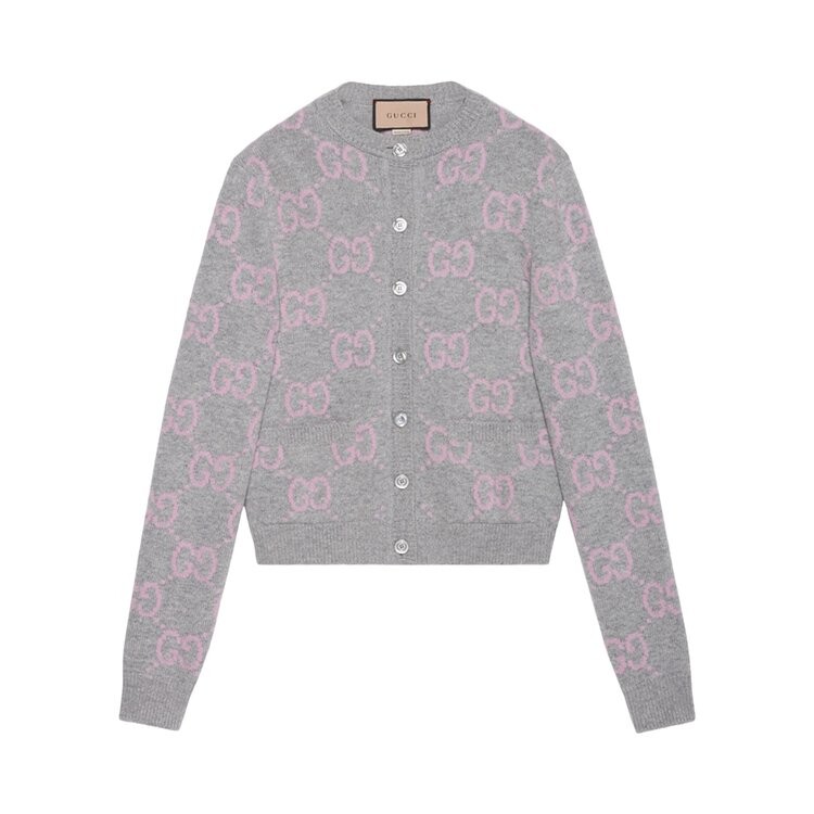 

Кардиган Gucci GG Knit Wool Cardigan, цвет Light Grey Melange