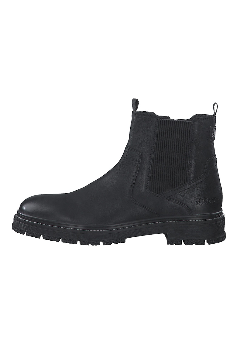 Кожаные ботинки челси S Oliver, черный ботинки челси s oliver размер 40 бежевый
