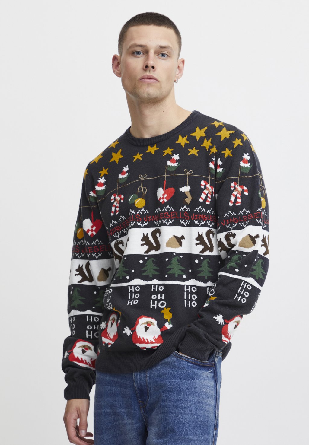 цена Вязаный свитер CHRISTMAS PULLOVER Blend, цвет dark navy
