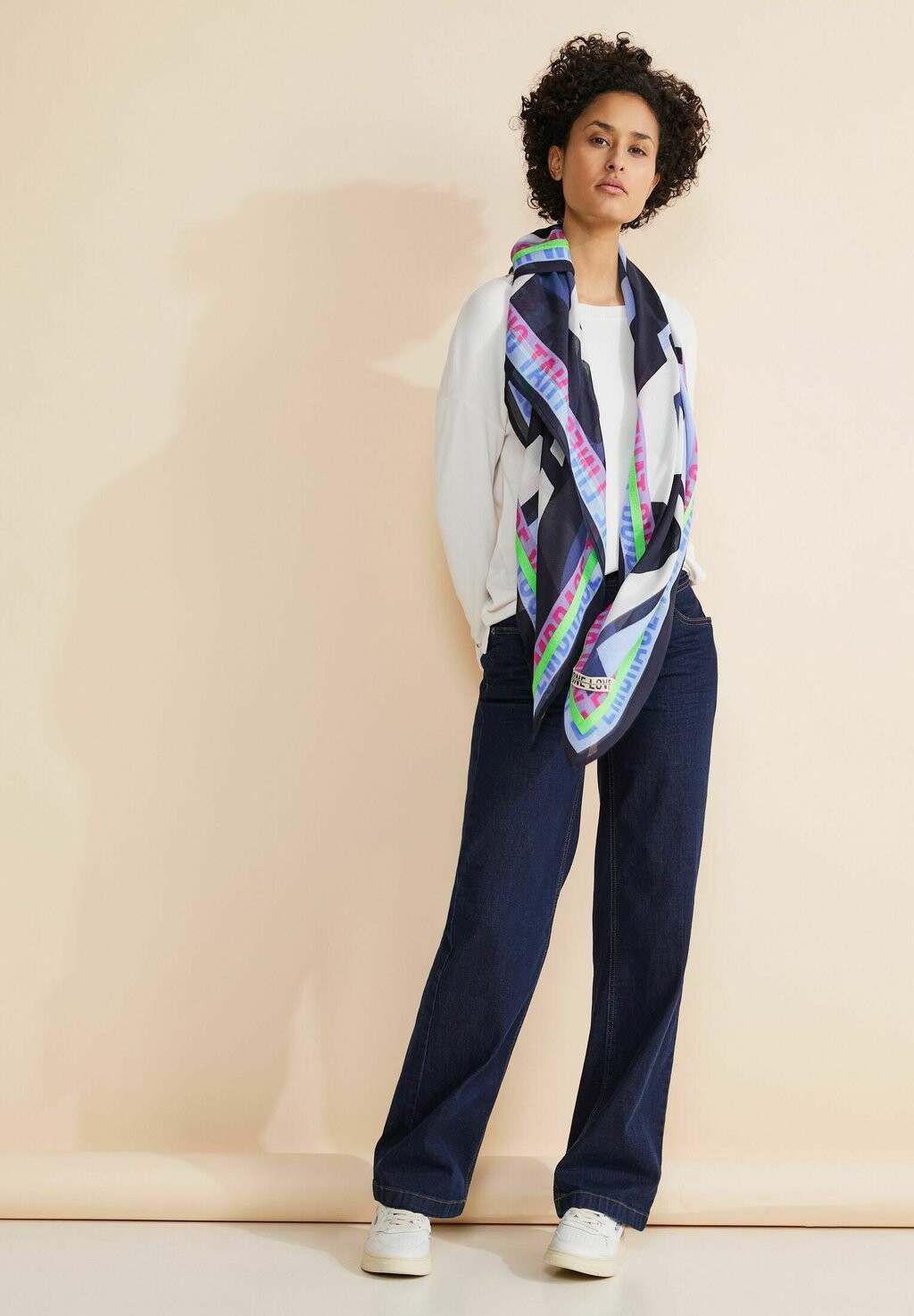 

Шарф PRINT Street One, цвет dark blue