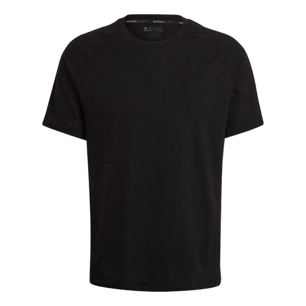 Футболка Men's adidas Solid Color Logo Alphabet Printing Round Neck Short Sleeve Black T-Shirt, черный