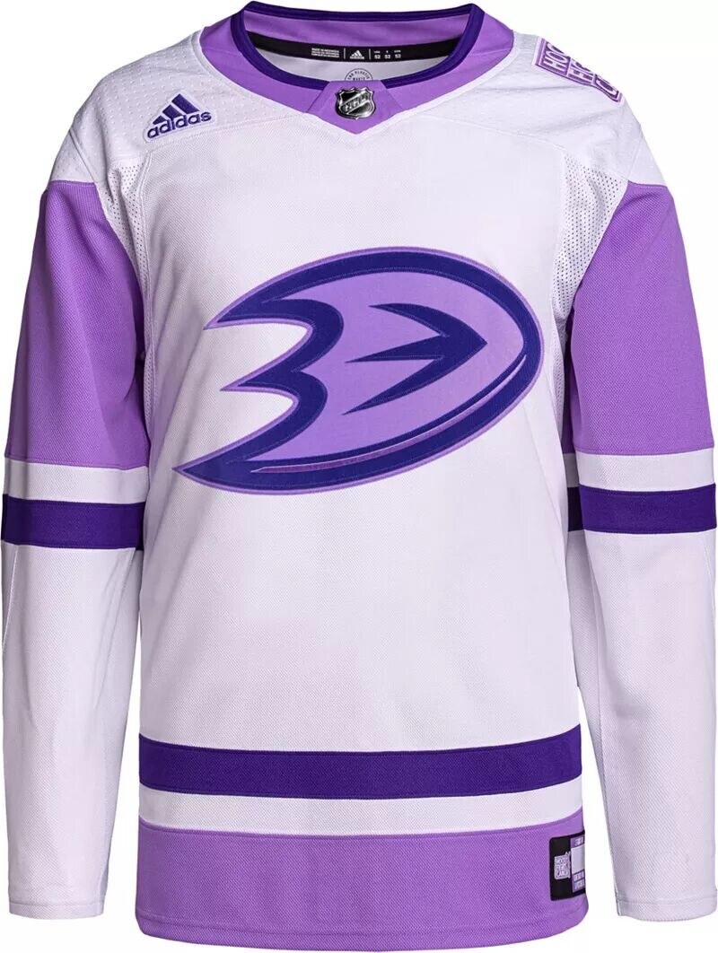 

Adidas 2023 Hockey Fights Cancer Anaheim Ducks ADIZERO Аутентичное Джерси