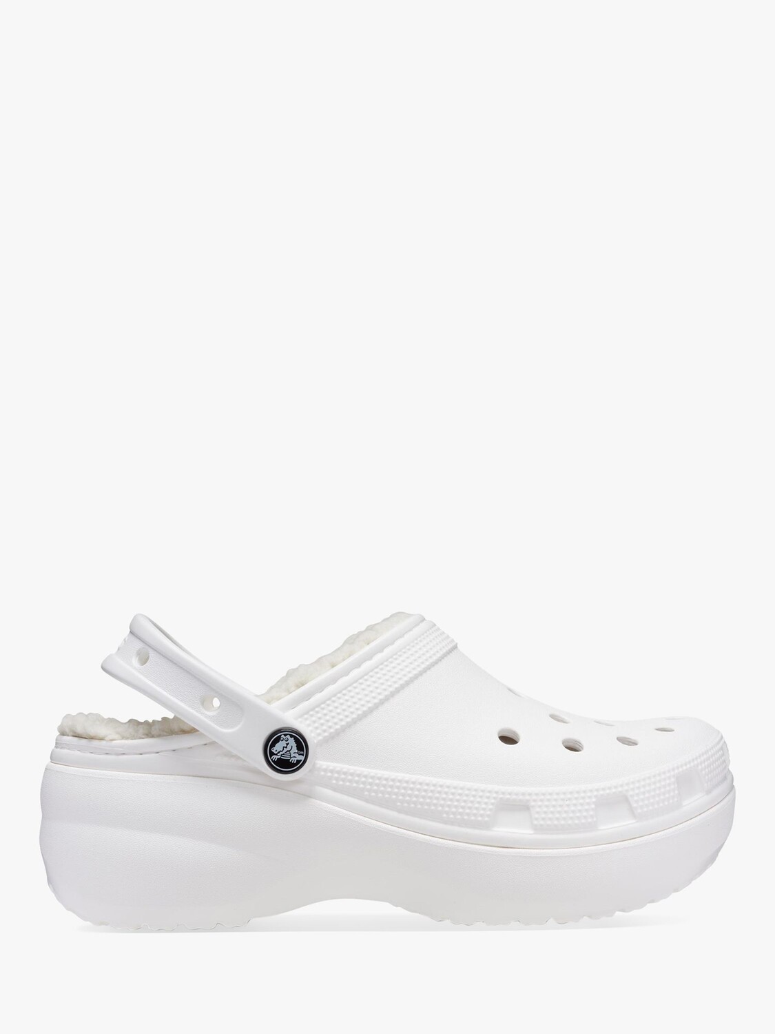 

Классические тапочки-сабо на платформе Crocs, белые
