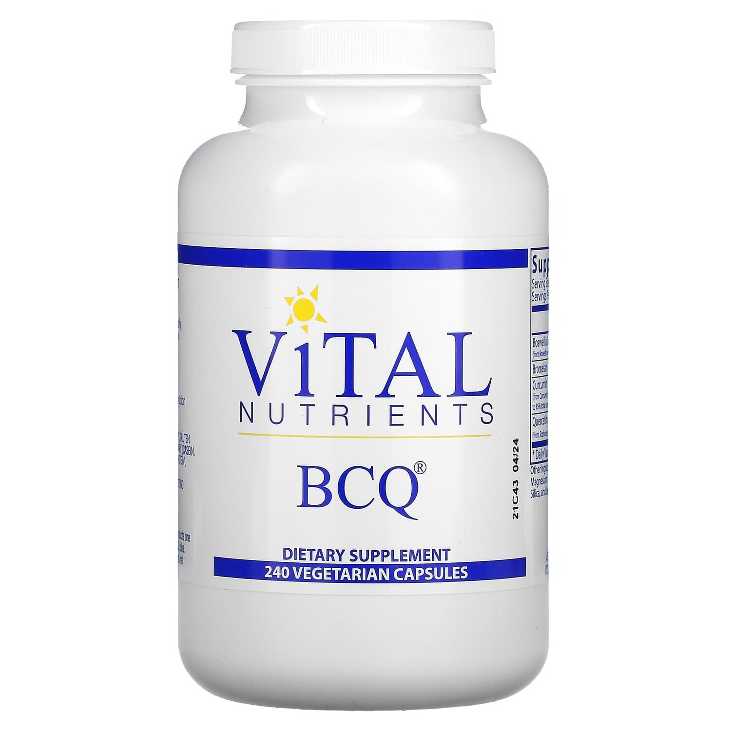 

BCQ, 240 вегетарианских капсул, Vital Nutrients