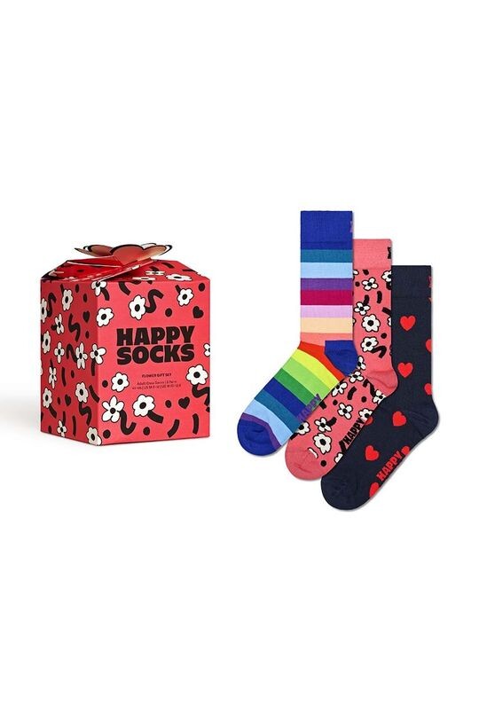 

Носки с цветами в подарочной упаковке, 3 шт. Happy Socks, мультиколор