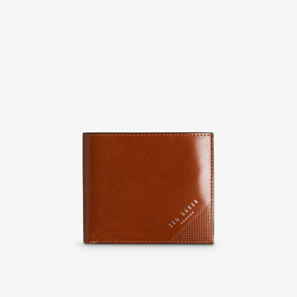 

Двойной кожаный кошелек для монет Prugs с тисненым логотипом Ted Baker, цвет tan