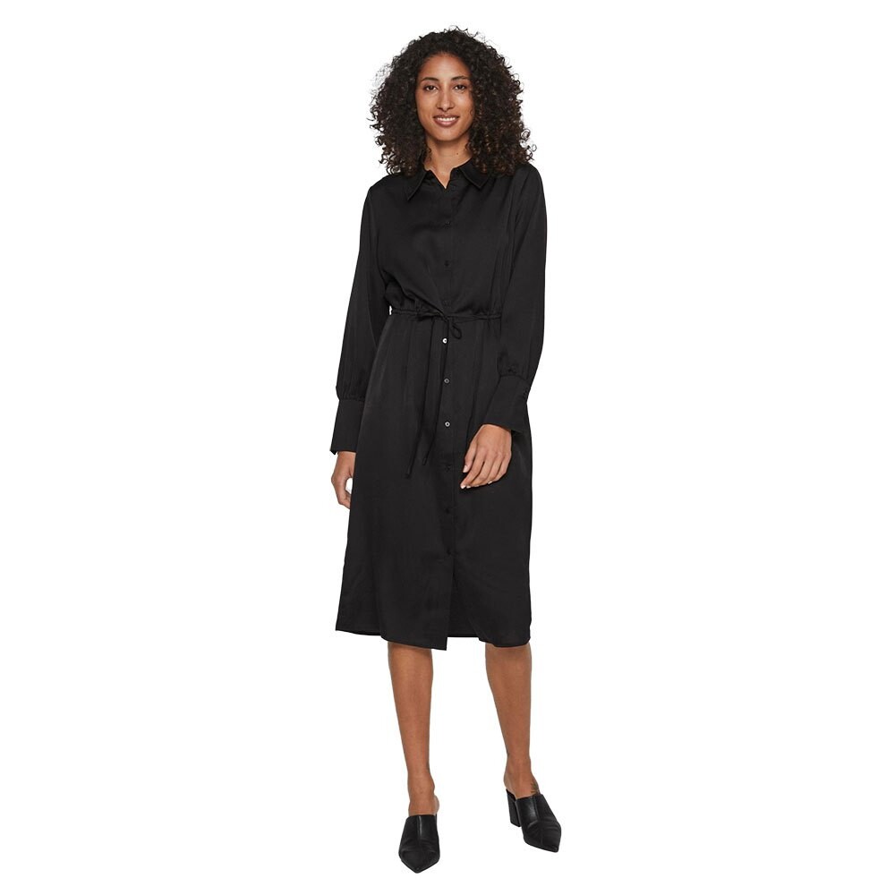 

Платье миди Vila Ellette Long Sleeve, черный