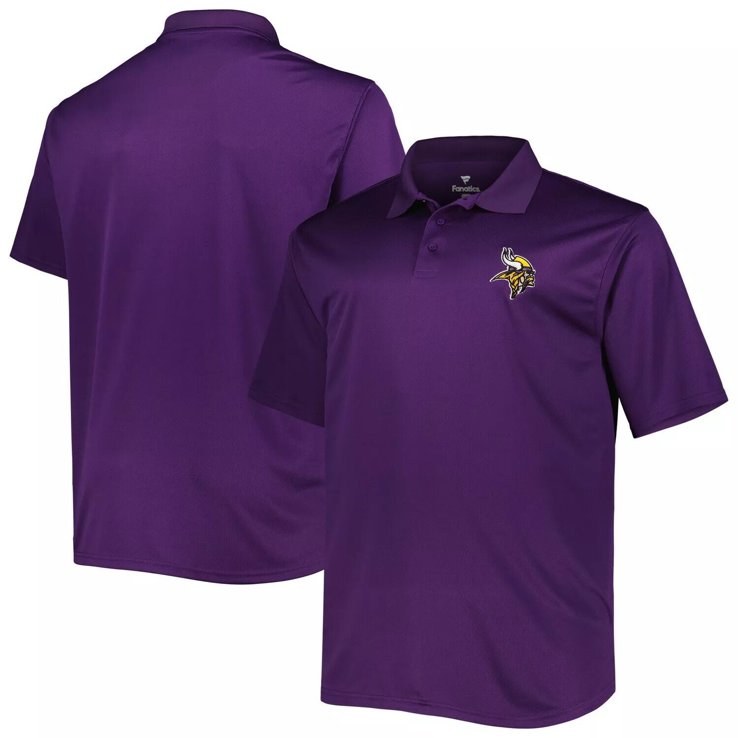 

Мужская фиолетовая футболка-поло Minnesota Vikings Big & Tall Birdseye Fanatics, Фиолетовый