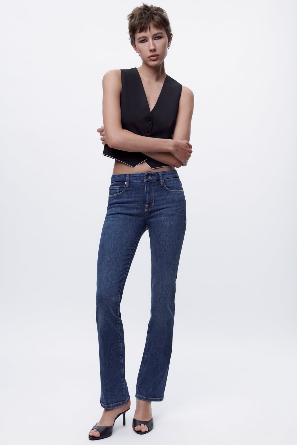 

Шарф с принтом ZARA, синий