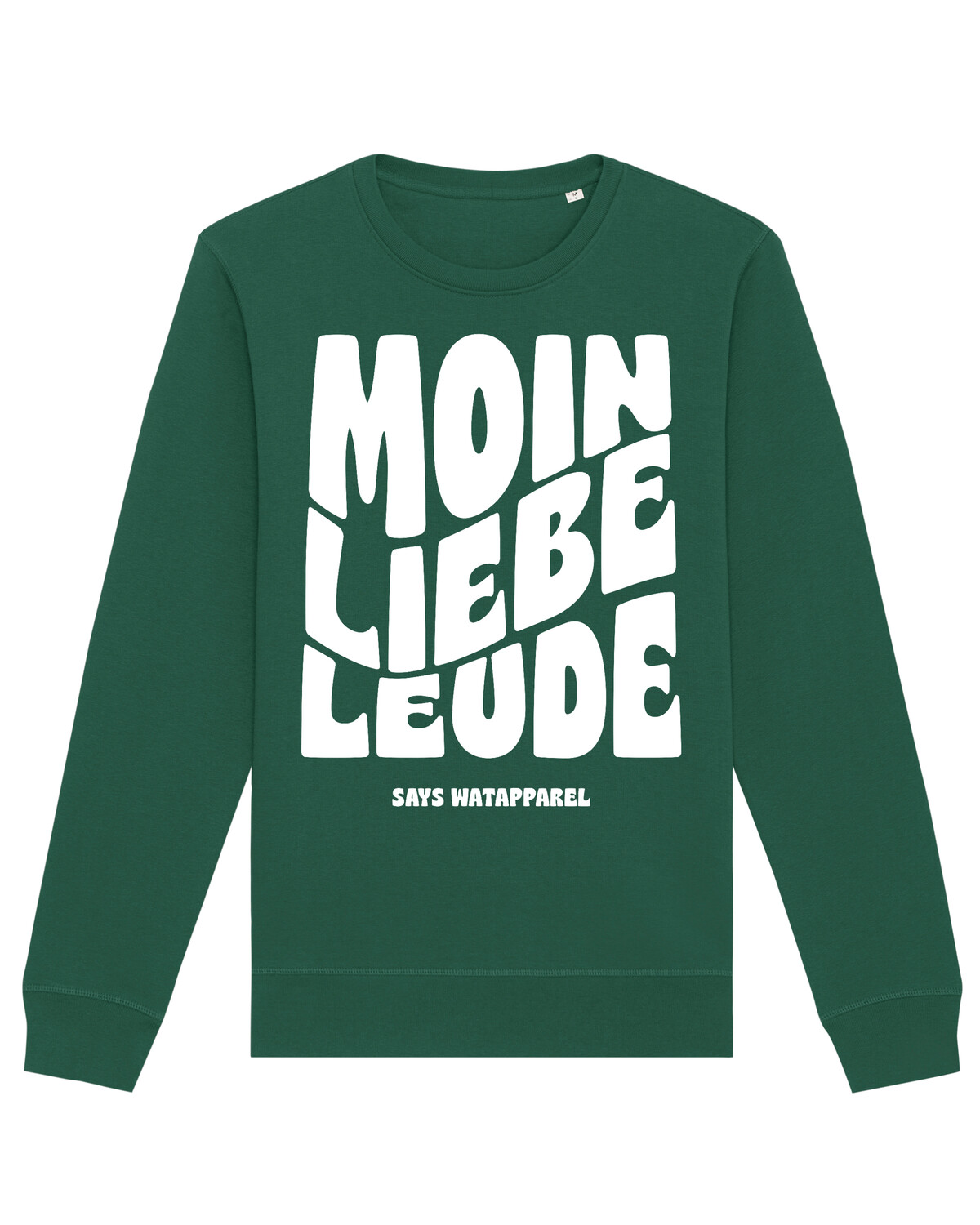 Толстовка wat? Apparel Moin liebe Leude, цвет Bottle Green толстовка wat apparel digital ist besser цвет bottle green