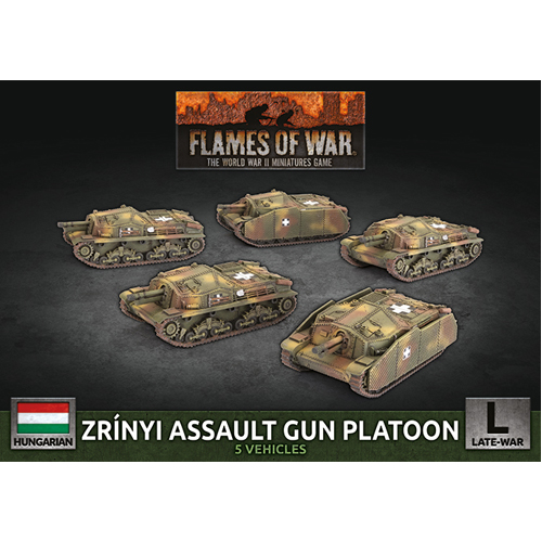 Фигурки Zrinyi Assault Gun Platoon (Plastic) фигурки flames of war stug late assault gun platoon x5 plastic