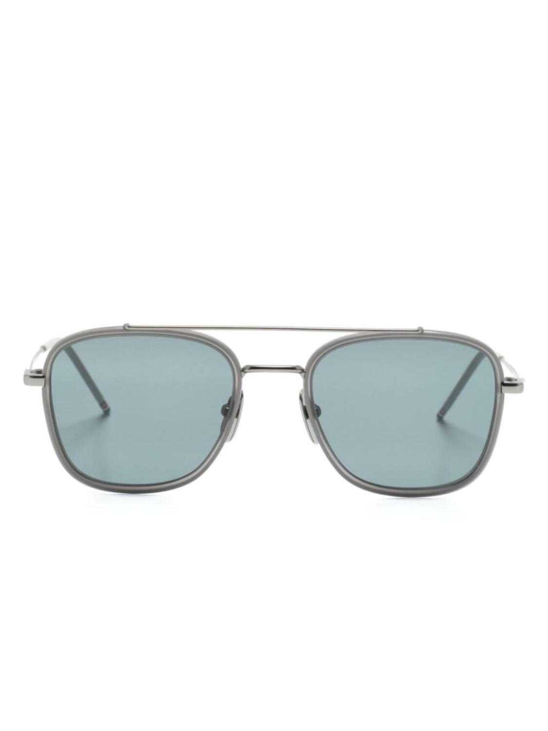 

Thom Browne Eyewear солнцезащитные очки-пилоты, серебряный