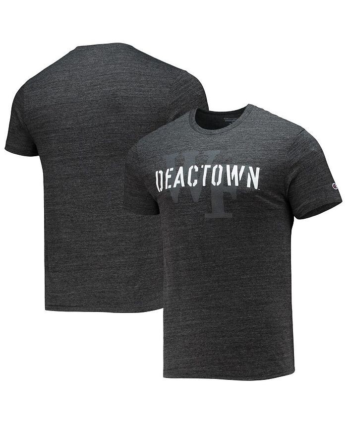 

Мужская футболка с меланжевым рисунком Black Wake Forest Demon Deacons Tri-Blend Champion, черный