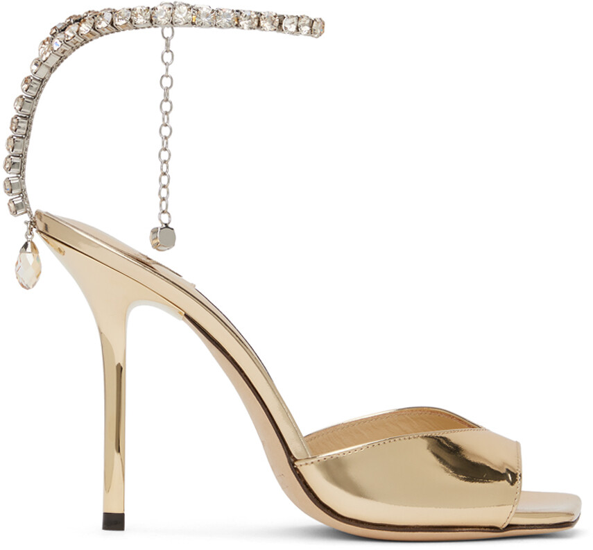 

Золотые босоножки на каблуке Saeda 100 Jimmy Choo