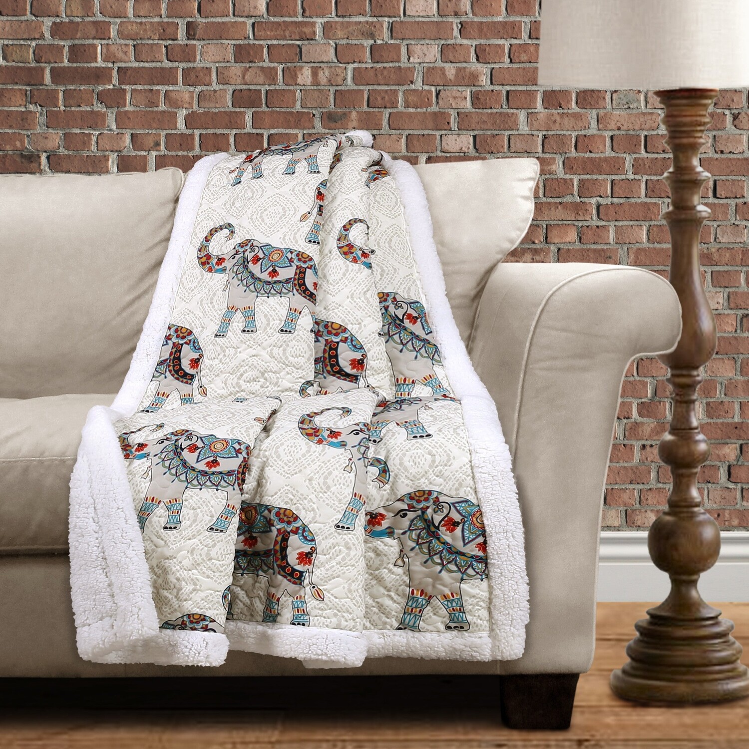 

Слоны Хати бросают шерпа Lush Decor, цвет Navy_Turquoise