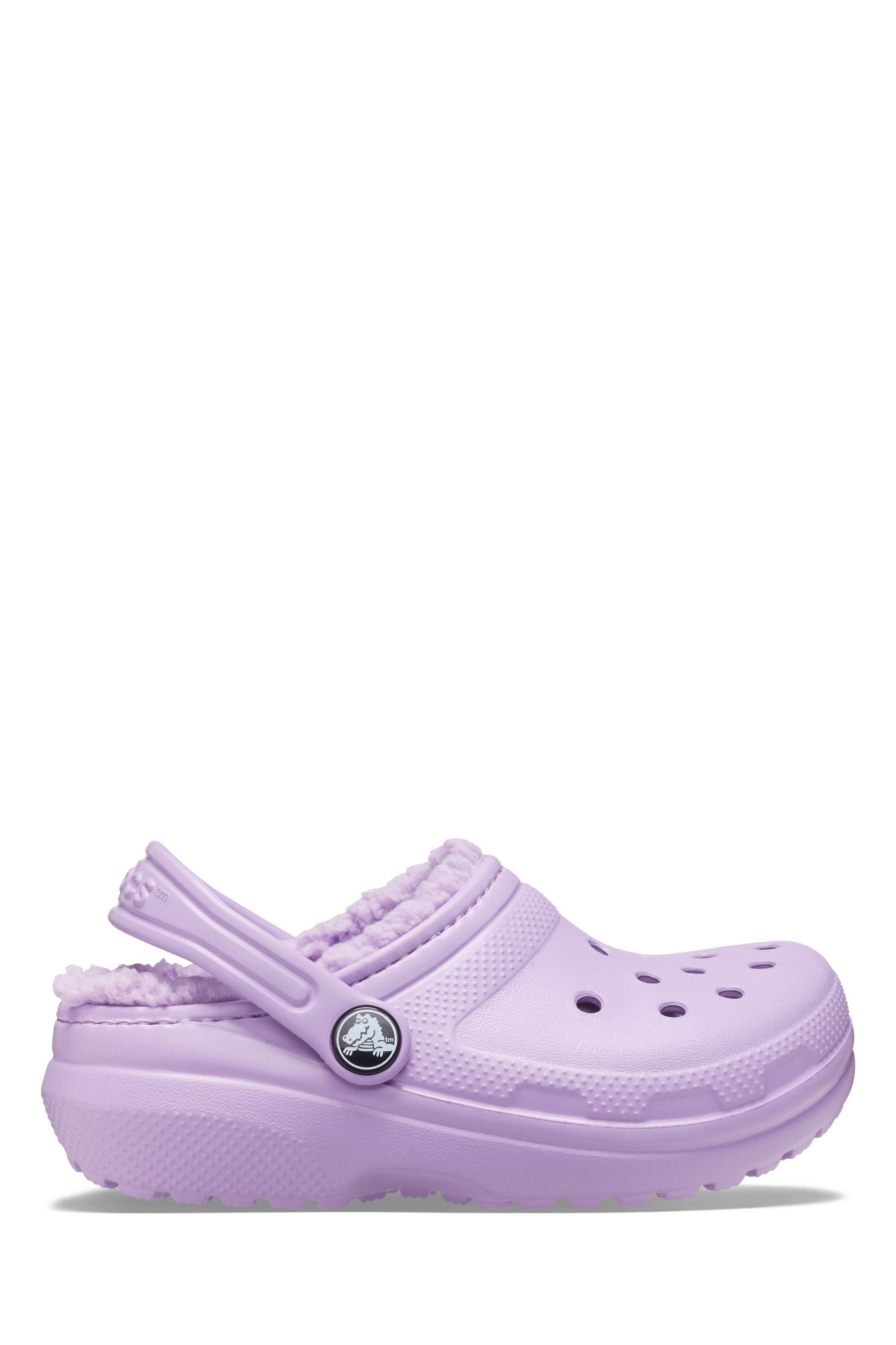 Детские классические босоножки-сабо на подкладке Crocs, фиолетовый