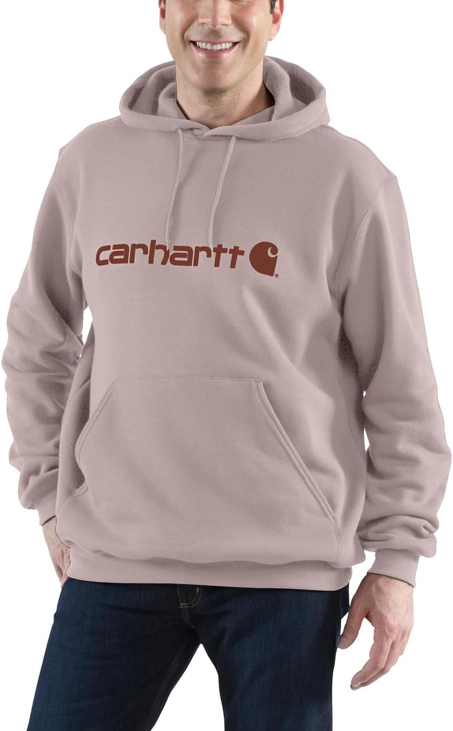 Толстовка средней плотности с фирменным логотипом Carhartt, цвет Mink толстовка средней плотности с графеном мужская whitespace цвет graphene black
