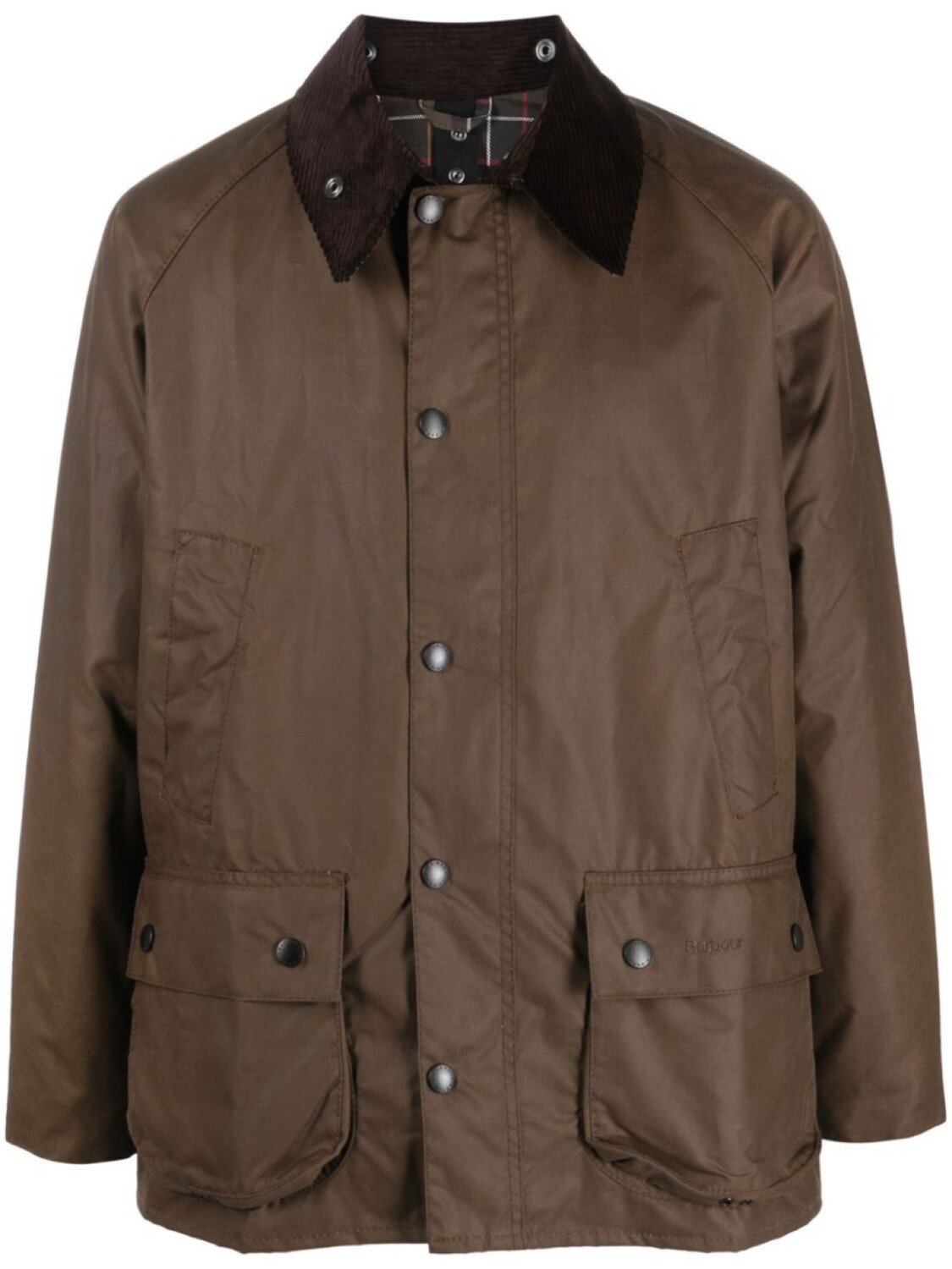 

Barbour вощеная куртка Bedale с вышитым логотипом, коричневый