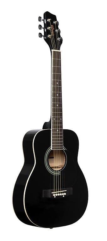 Акустическая гитара STAGG 1/2 black dreadnought acoustic guitar with basswood top цена и фото