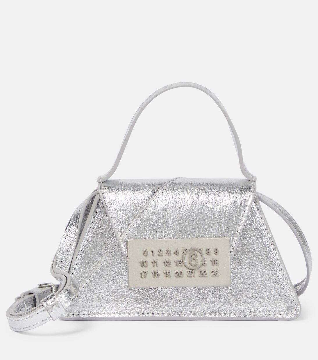 

Японская кожаная сумка-тоут Mm6 Maison Margiela, серый