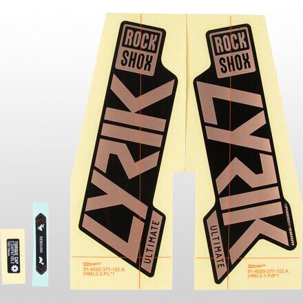 

Комплект наклеек Lyrik Ultimate RockShox, цвет Copper Foil