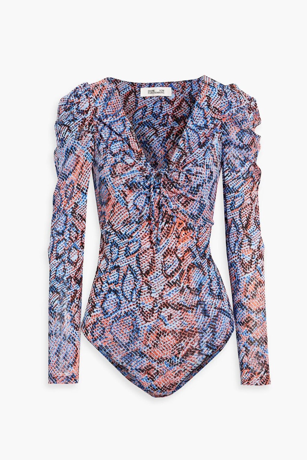 

Боди Roland из эластичной сетки со сборками Diane Von Furstenberg, синий
