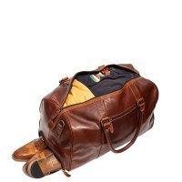 сумка с карманом мужская skiffhat 029 черный Кожаная сумка «Трайбл» с отделением для обуви PRIMEHIDE, коричневый