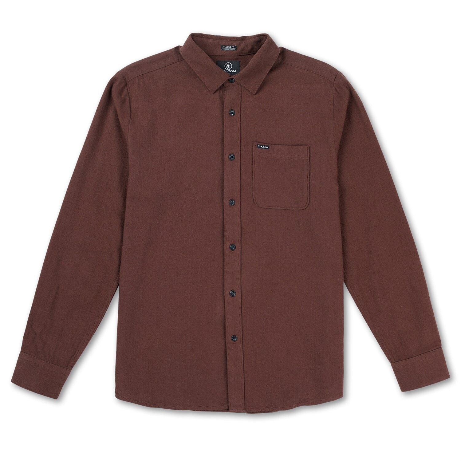 

Рубашка Volcom Caden Solid, цвет Mahogany