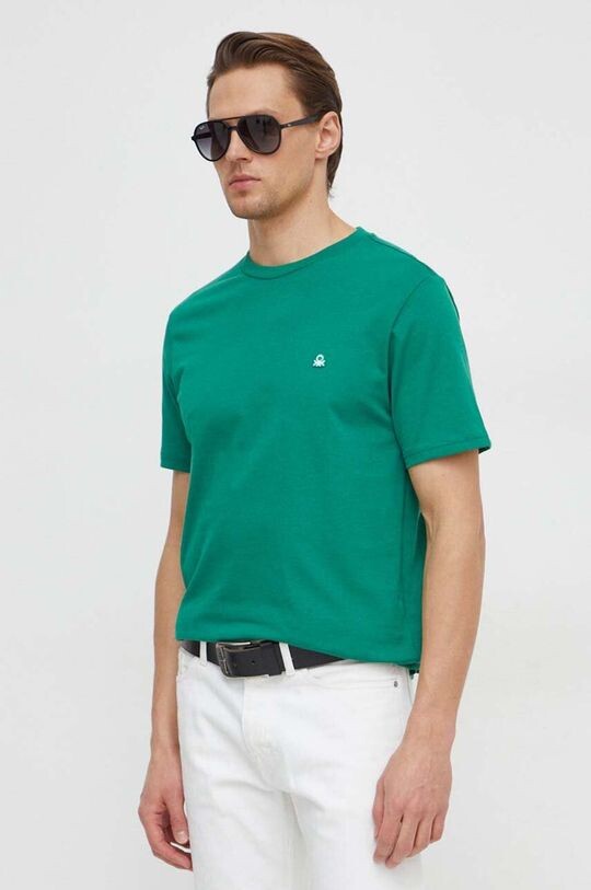

Хлопковая футболка United Colors of Benetton, зеленый