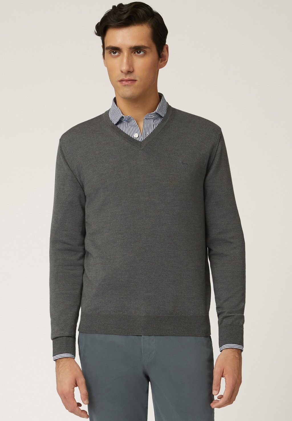 

Толстовка Basic Merino V-Neck Harmont & Blaine, цвет grigio scuro