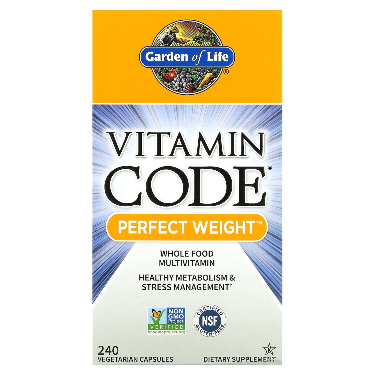

Vitamin Code, Perfect Weight, 240 вегетарианских капсул, Garden of Life