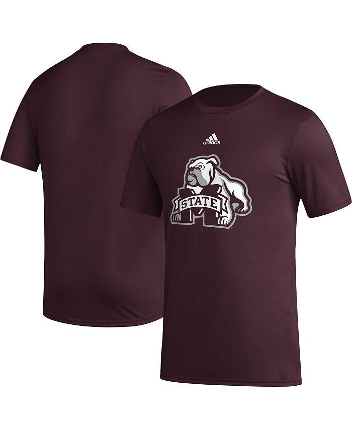 

Мужская темно-бордовая футболка AEROREADY перед игрой Mississippi State Bulldogs Basics Secondary Pre-Game adidas, красный