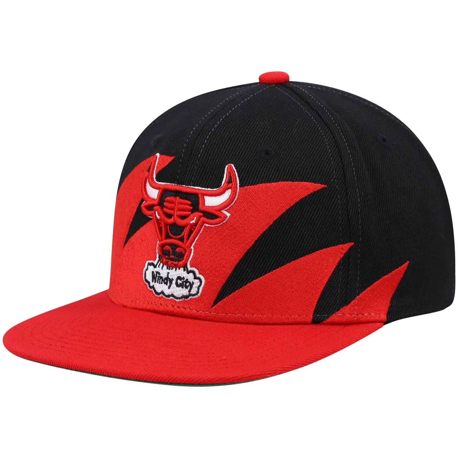 

Мужская кепка Mitchell & Ness Black/Red Chicago Bulls Hardwood Classics Sharktooth Snapback