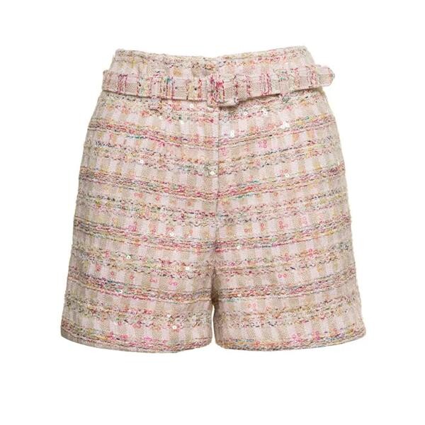 

Шорты shorts with matching belt and paillettes in t Self Portrait, розовый