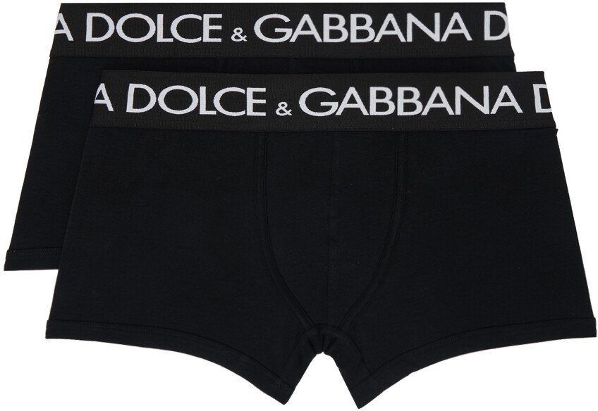 

Комплект из двух черных боксеров Dolce&Gabbana, цвет Nero