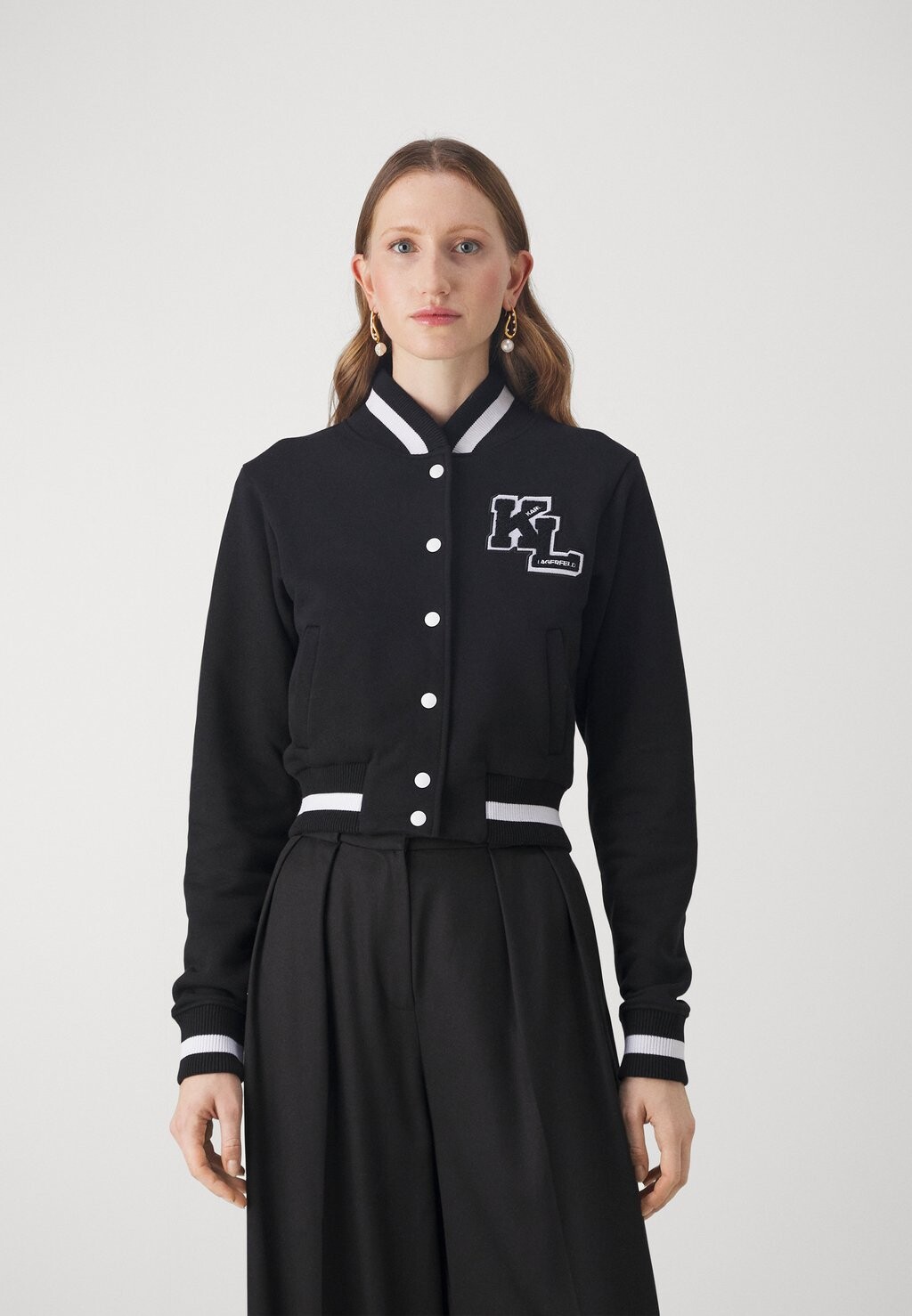 

Куртка-бомбер Varsity Jacket KARL LAGERFELD, черный
