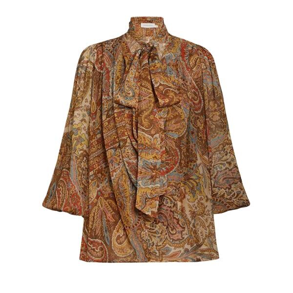 

Футболка sensory billow bluse pago Zimmermann, мультиколор