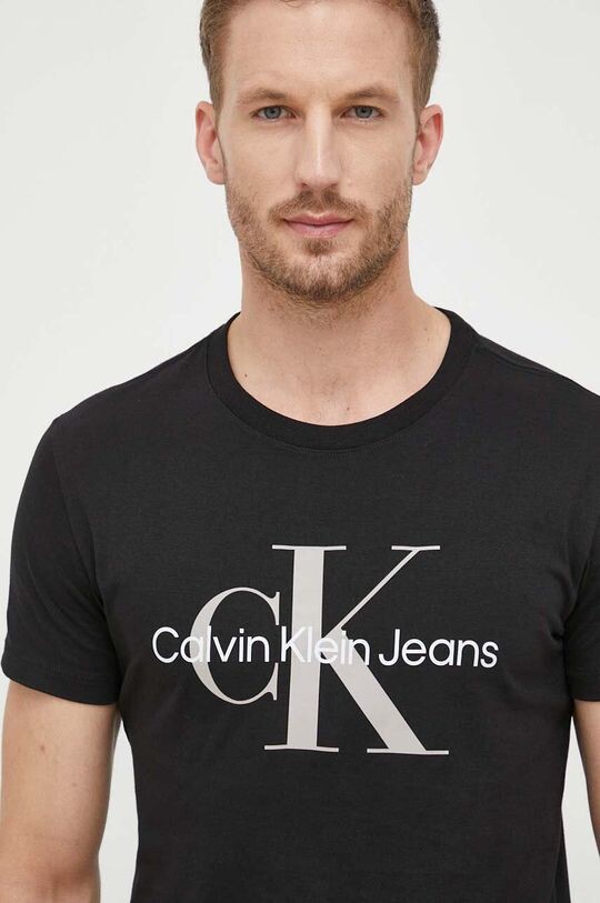 

Хлопковая футболка Calvin Klein Jeans, черный