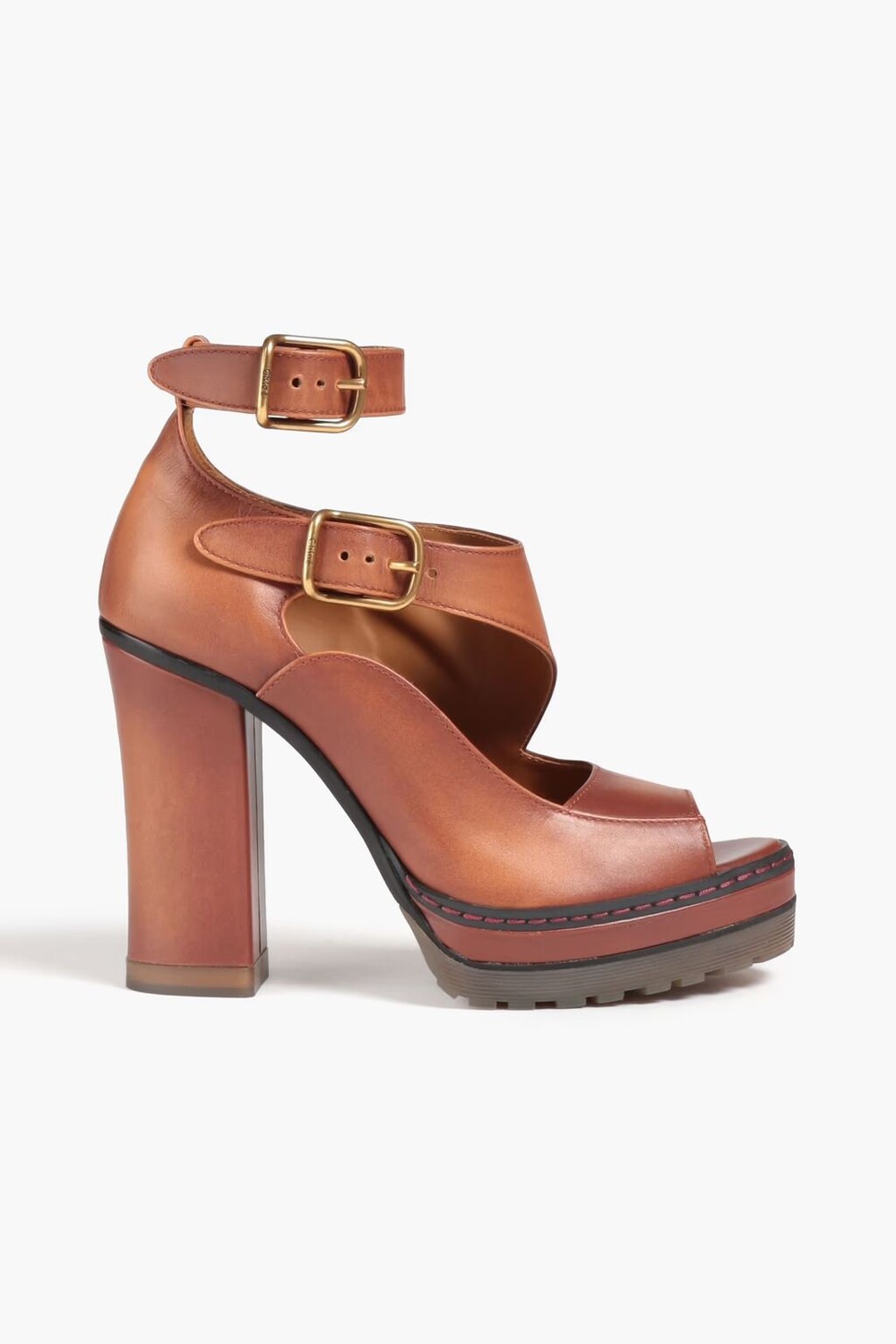 

Кожаные босоножки на платформе Daisy Chloé, цвет Tan
