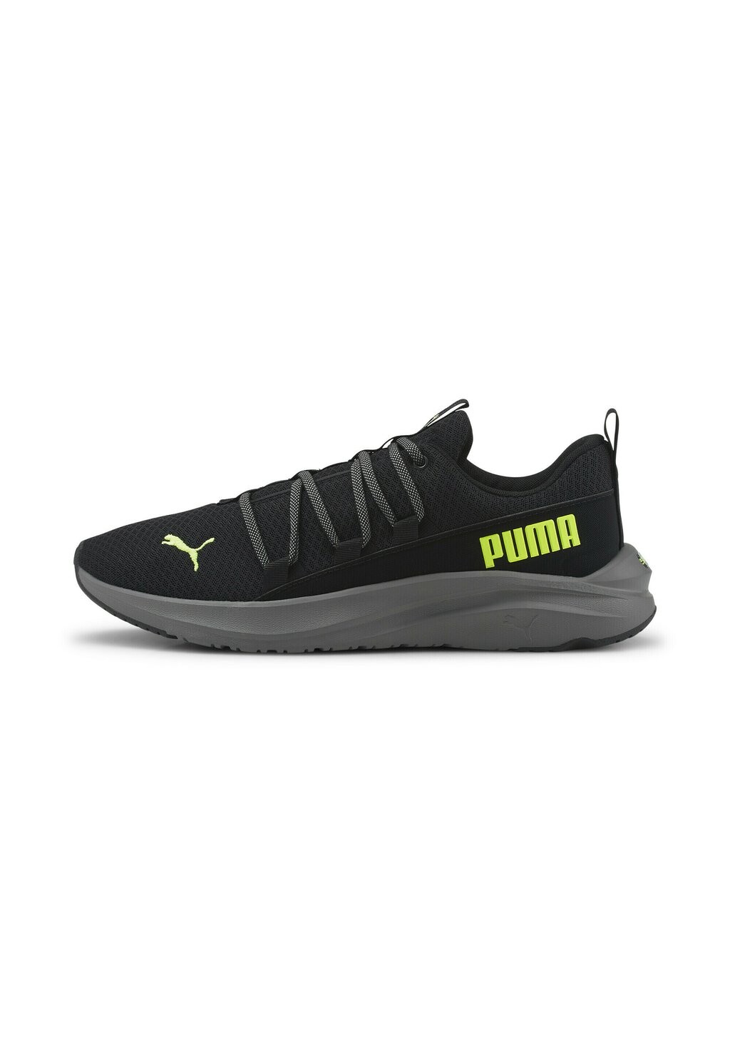 

Кроссовки нейтрального цвета Softride One4All Puma, цвет black castlerock lime squeeze