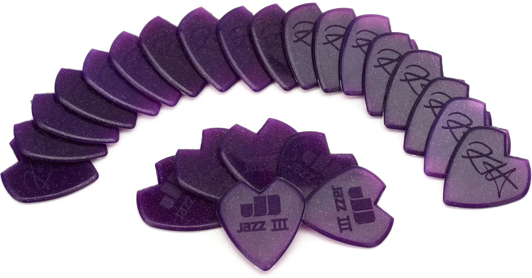 

Медиаторы Dunlop 47RKH3NPS Kirk Hammett Jazz III Purple Sparkle, 24 шт.